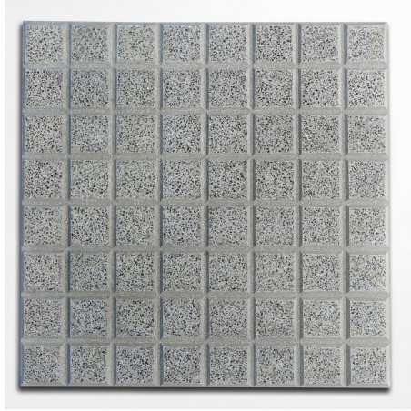 M2 baldosa pulida 40 x 40cm adoquin recto gris con negro