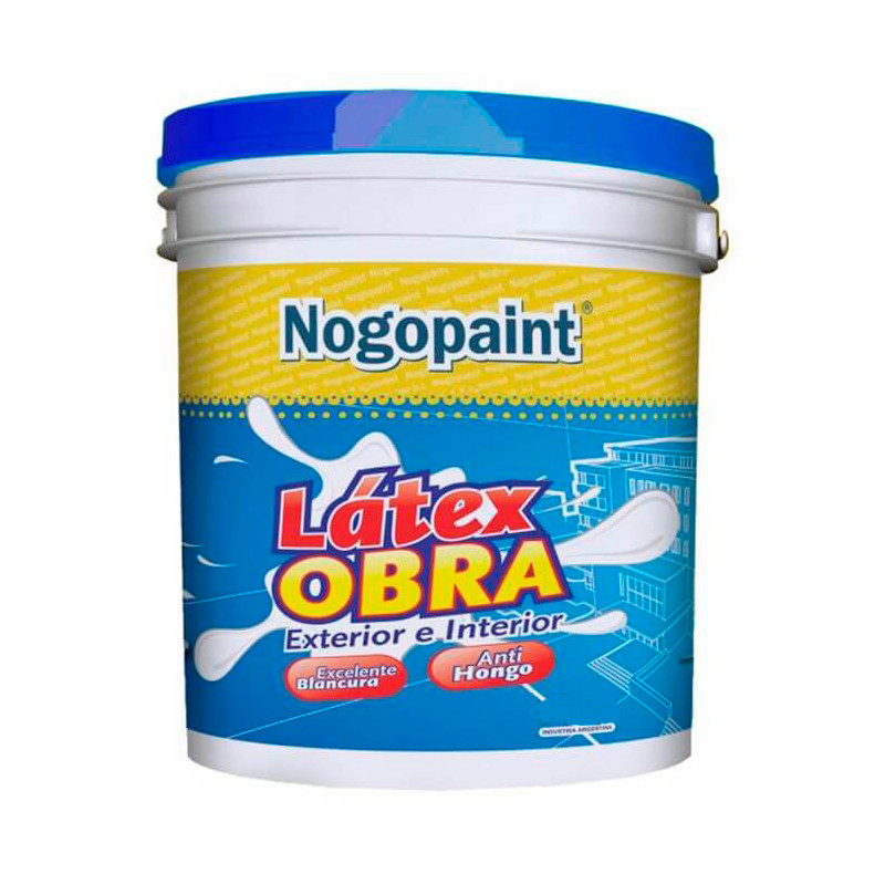 Latex Obra interior exterior 4 lts blanco Nogopaint