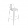 Banqueta con respaldo Runko 73 blanca Tromen