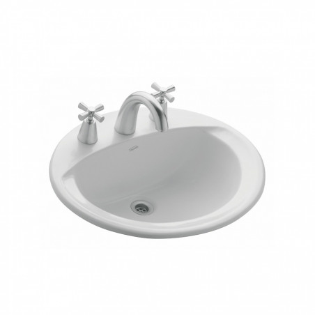 Bacha sobre mesada 3 agujeros Oval LO8F blanco Ferrum