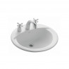 Bacha sobre mesada 3 agujeros Oval LO8F blanco Ferrum