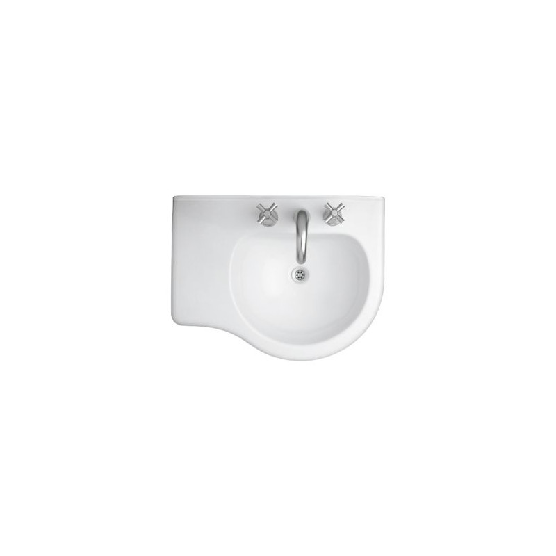 lavatorio 3 agujeros izquierda Avignon 65 cm blanco Ferrum