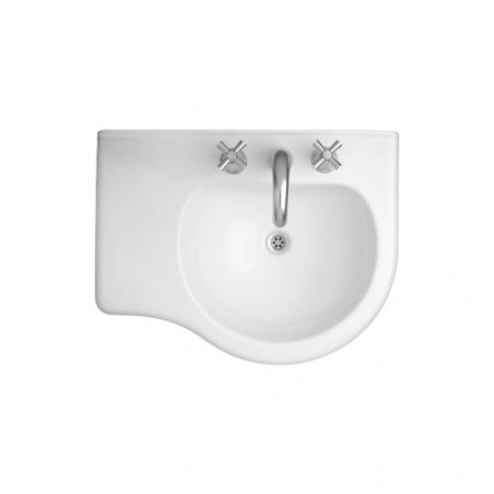 lavatorio 3 agujeros izquierda Avignon 65 cm blanco Ferrum