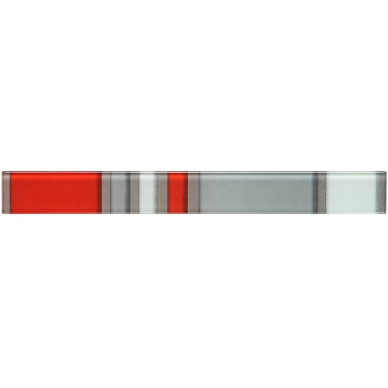 Listel Urbano Rojo 3.3 x 29.7cm Krystales
