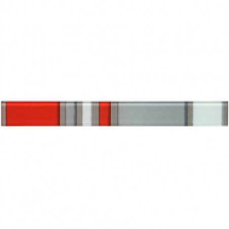 Listel Urbano Rojo 3.3 x 29.7cm Krystales