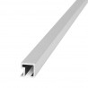 Listello cuadrado 9 x 9mm aluminio cromo mate Atrim