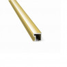 Listello cuadrado 9 x 9mm aluminio oro brillante Atrim