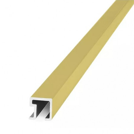 Listello cuadrado 9 x 9mm aluminio oro mate Atrim