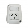 Modulo exterior 1 punto y 1 toma blanca