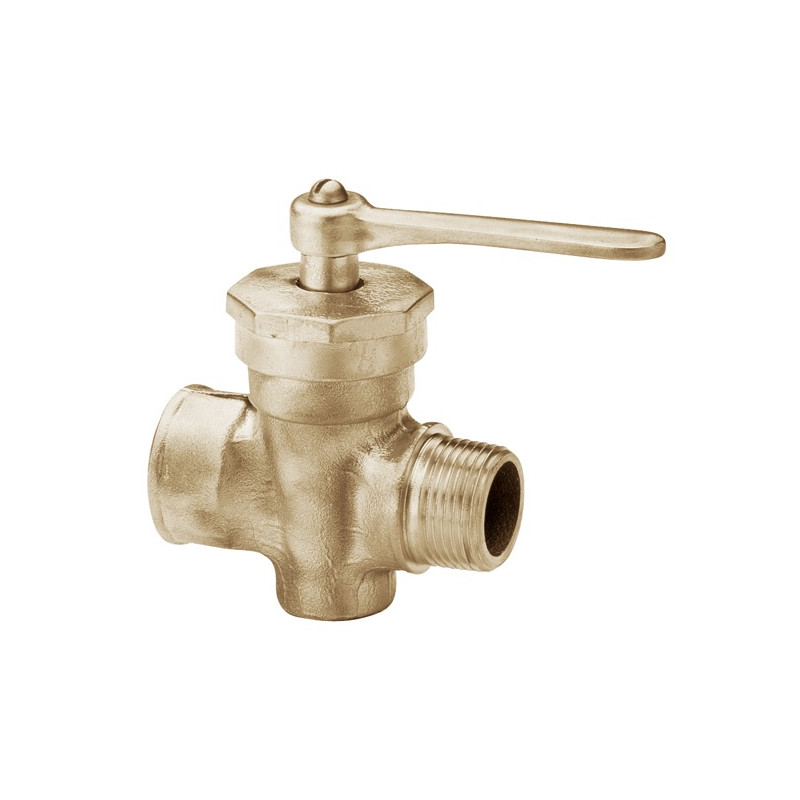 Llave para gas bronce macho hembra 25 mm FV