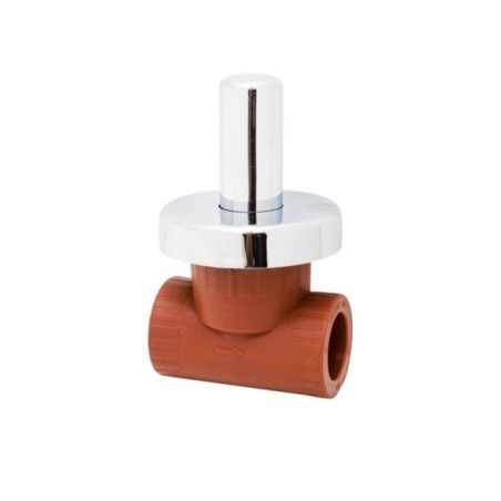 Llave de paso termofusion 1" capuchon cromado