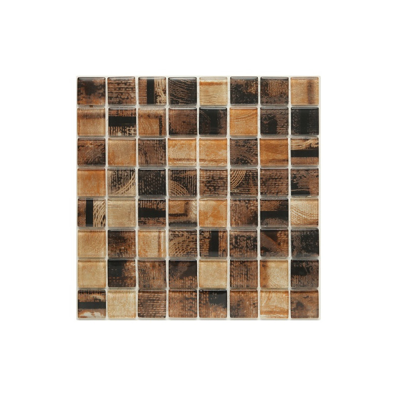 Malla de vidrio Prana Dorada 30 x 30cm Krystales