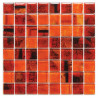 Malla de vidrio Prana Fuego 30 x 30cm Krystales