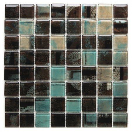 Malla de vidrio Prana Turquesa 30 x 30cm Krystales