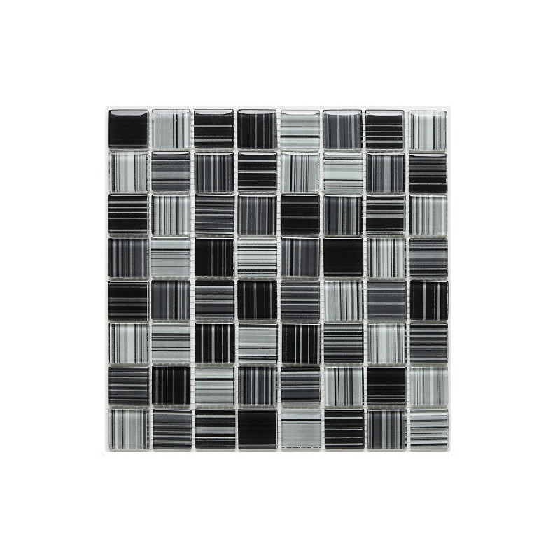 Malla de vidrio Sel Mix Gris 30 x 30cm Krystales