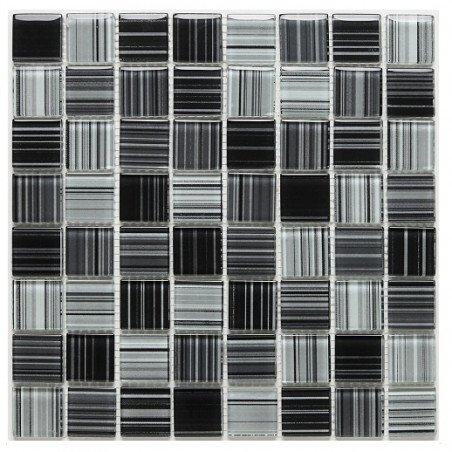 Malla de vidrio Sel Mix Gris 30 x 30cm Krystales
