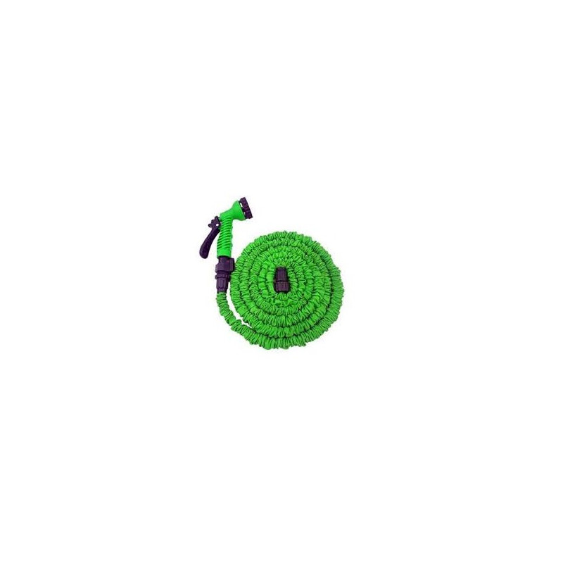 Rollo 23mts manguera latex expandible con pistola de riego