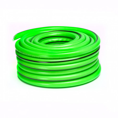 Rollo 25mts manguera para riego antitorsion 1/2" PVC Kushiro