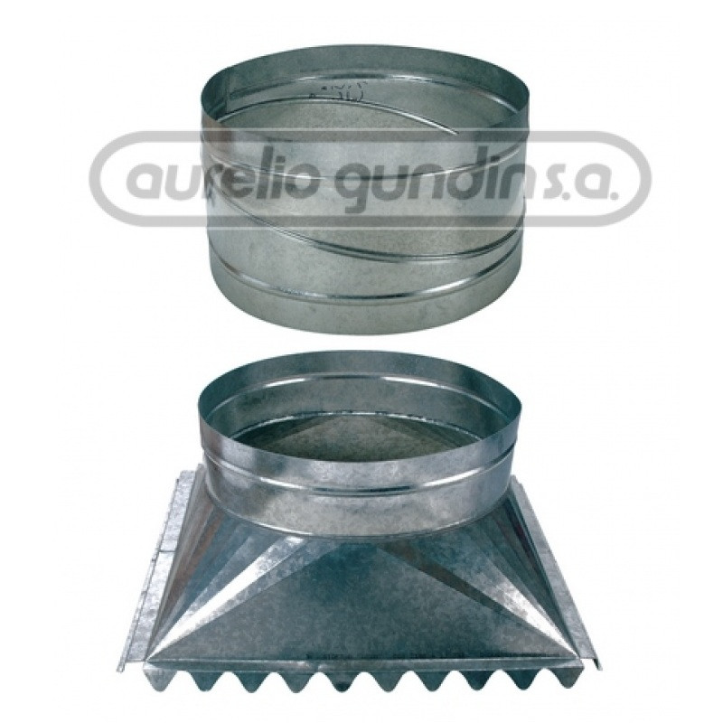 Base con alzada 8" 200 mm para extractor eolico