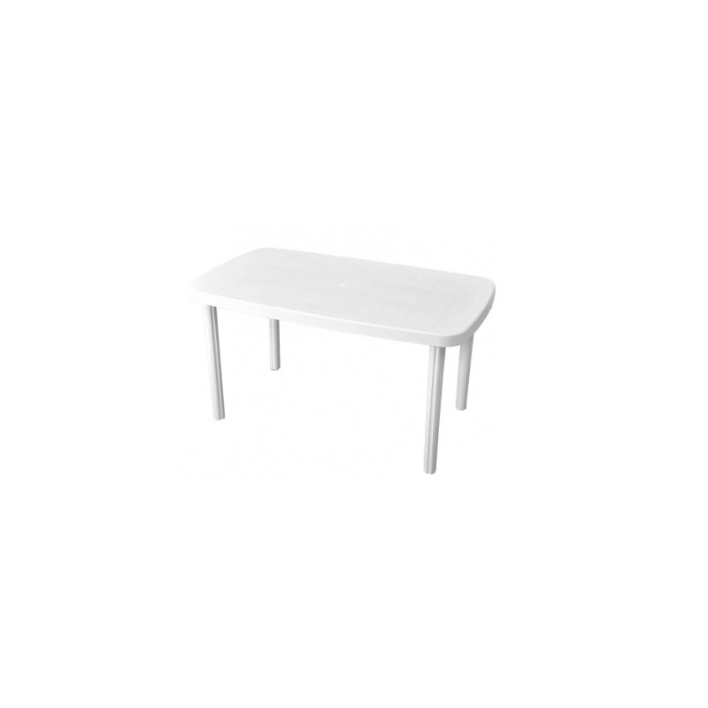 Mesa plastica Margarita blanca 135 x 80cm Voss2000
