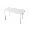Mesa plastica Margarita blanca 135 x 80cm Voss2000