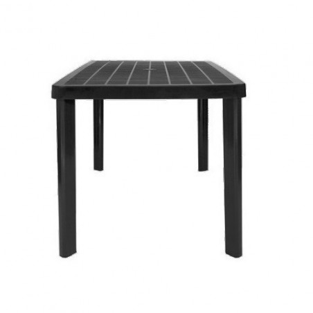 Mesa plastica Margarita negra 135 x 80cm Voss2000