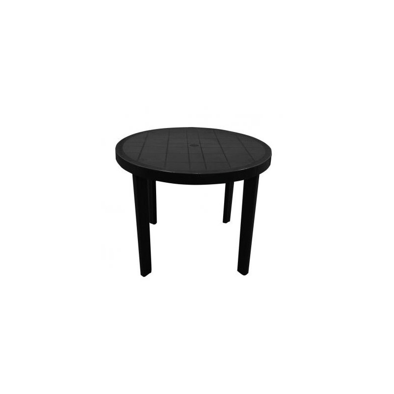 Mesa plastica Antillas negra 90 cm Voss2000