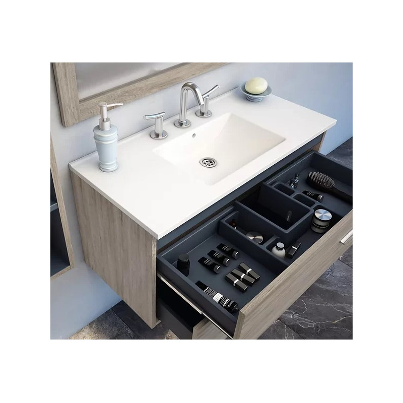 Mesada losa 80cm 3 agujeros para muebles Buona