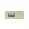 Mesada MS 120x60 cm bacha acero inox sin zocalo beige