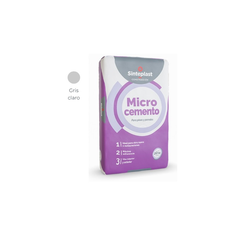Microcemento gris claro 20kg Sinteplast