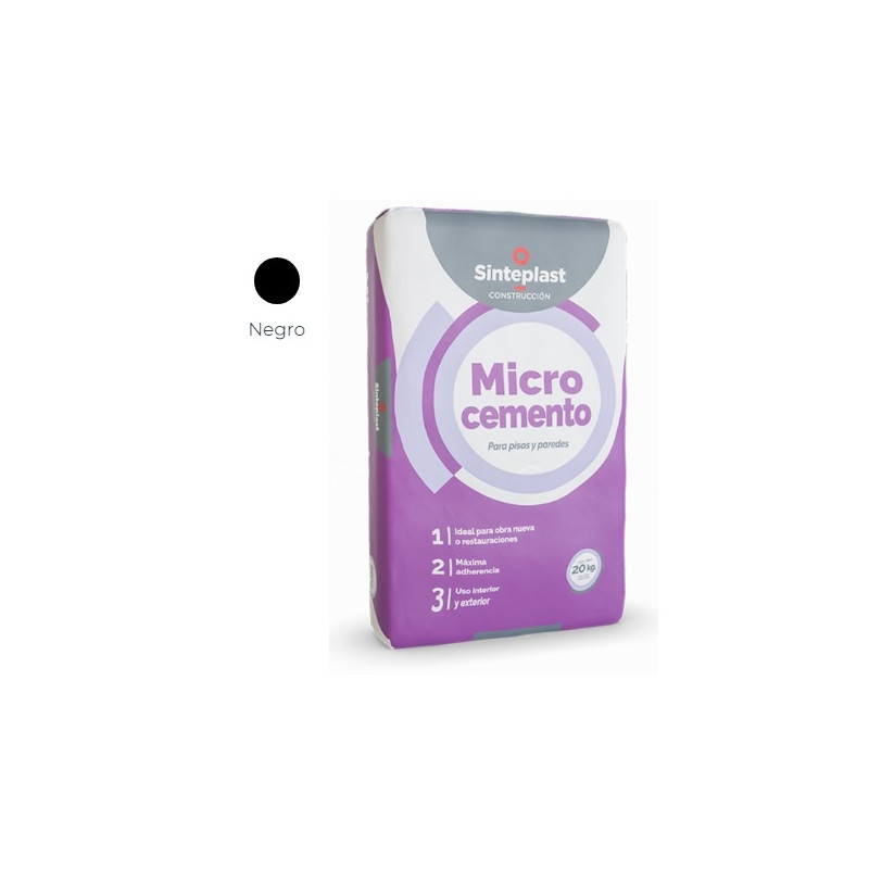 Microcemento negro 20kg Sinteplast