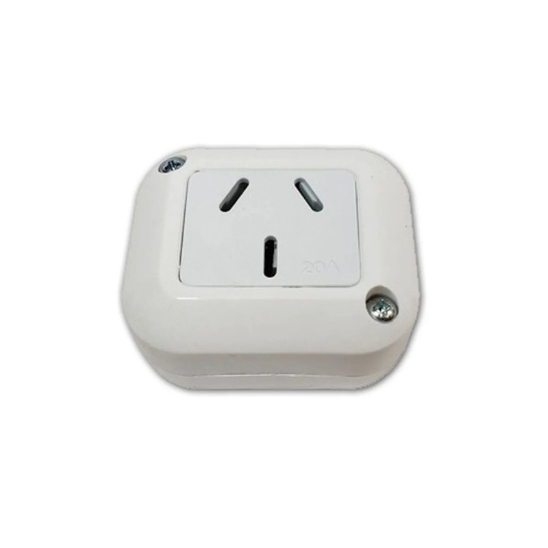 Modulo exterior 1 toma 20A blanco