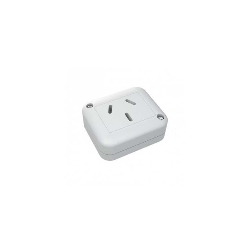 Modulo exterior 1 toma 10A blanco