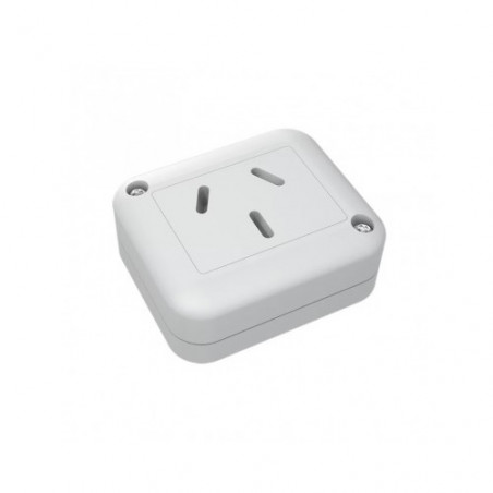 Modulo exterior 1 toma 10A blanco