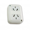 Modulo exterior 2 tomas 10A blanco