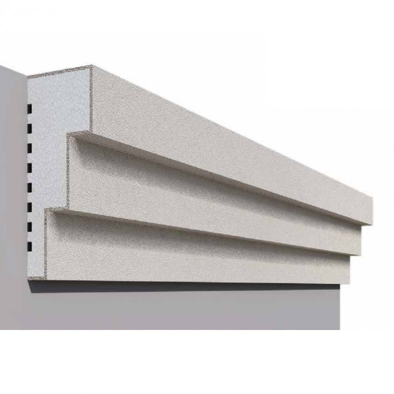 Moldura ME6 para exterior con revestimiento 18x7 cm