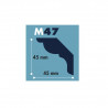 Moldura poliestireno M47 45x45 mm tira 2 mts