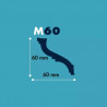 Moldura poliestireno M60 60x60 mm tira 2 mts.