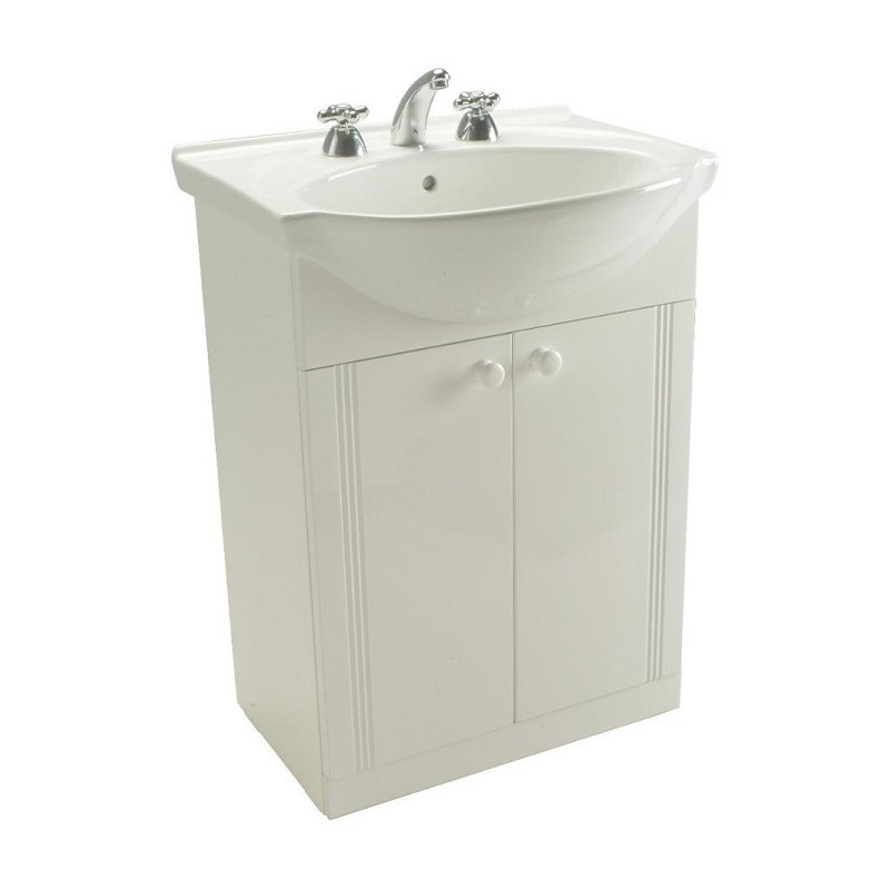 Mueble 60cm blanco con lavatorio 3 agujeros Mahler Roca