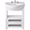 Mueble 60cm blanco y lavatorio 3 agujeros Mahler Roca