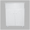 Mueble para baño laqueado blanco 60cm 2 puertas IG