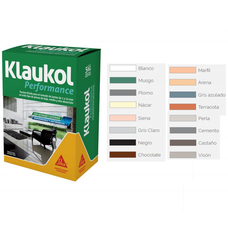 pastina Alta Performance porcelanatos 1 kg musgo Klaukol