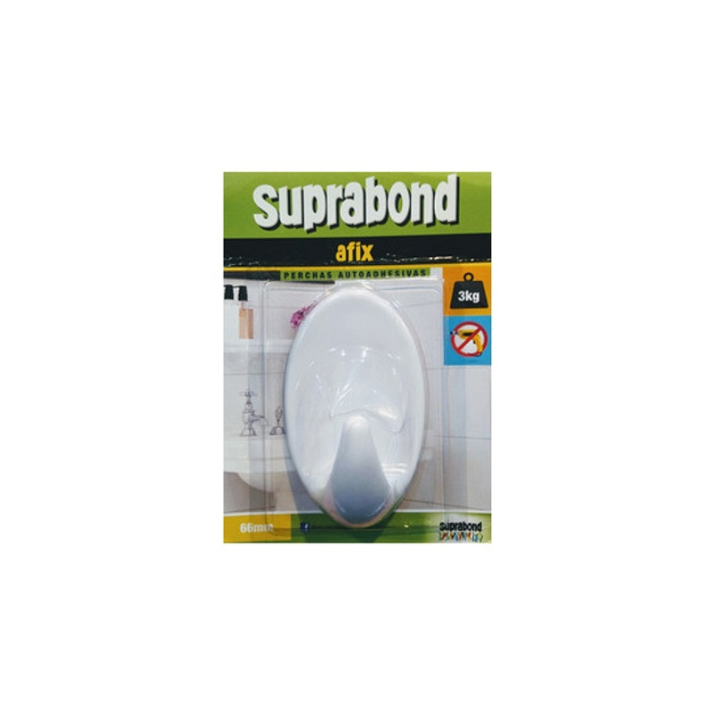 Percha ovalada 66mm blanca Suprabond