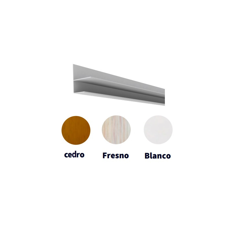 Perfil de borde cedro 10 mm x 3 mts