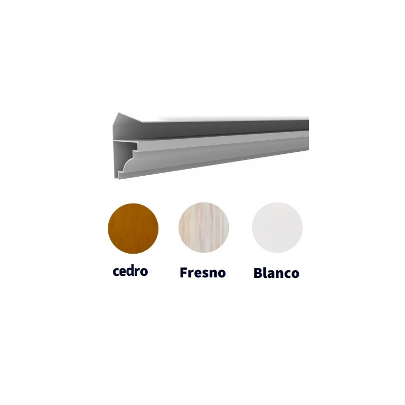 Perfil moldura fresno 10mm x 3 mts