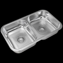 Pileta doble C28 acero inox...