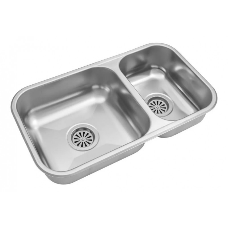 Pileta doble RR37 acero inox 430 Johnson Acero