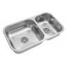Pileta doble RR37 acero inox 430 Johnson Acero