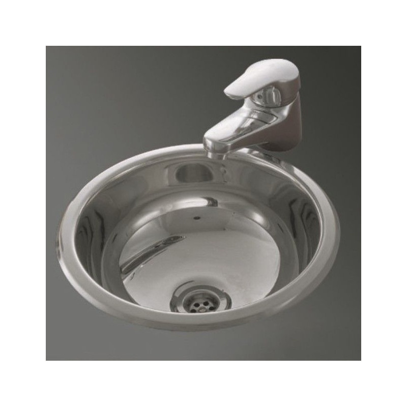 Pileta vanitory O250L acero inox 304 Johnson Acero