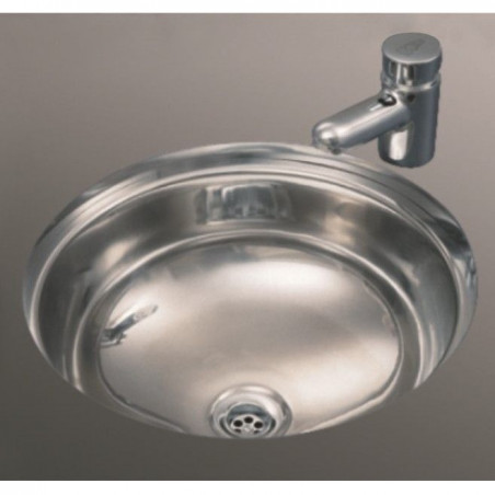 Pileta vanitory O300L acero inox 304 Johnson Acero